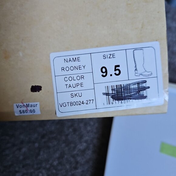 NIB Very G Rooney Taupe/Brown Knee High Size 9.5 Zip-Up Fashion Boots - Picture 2 of 5